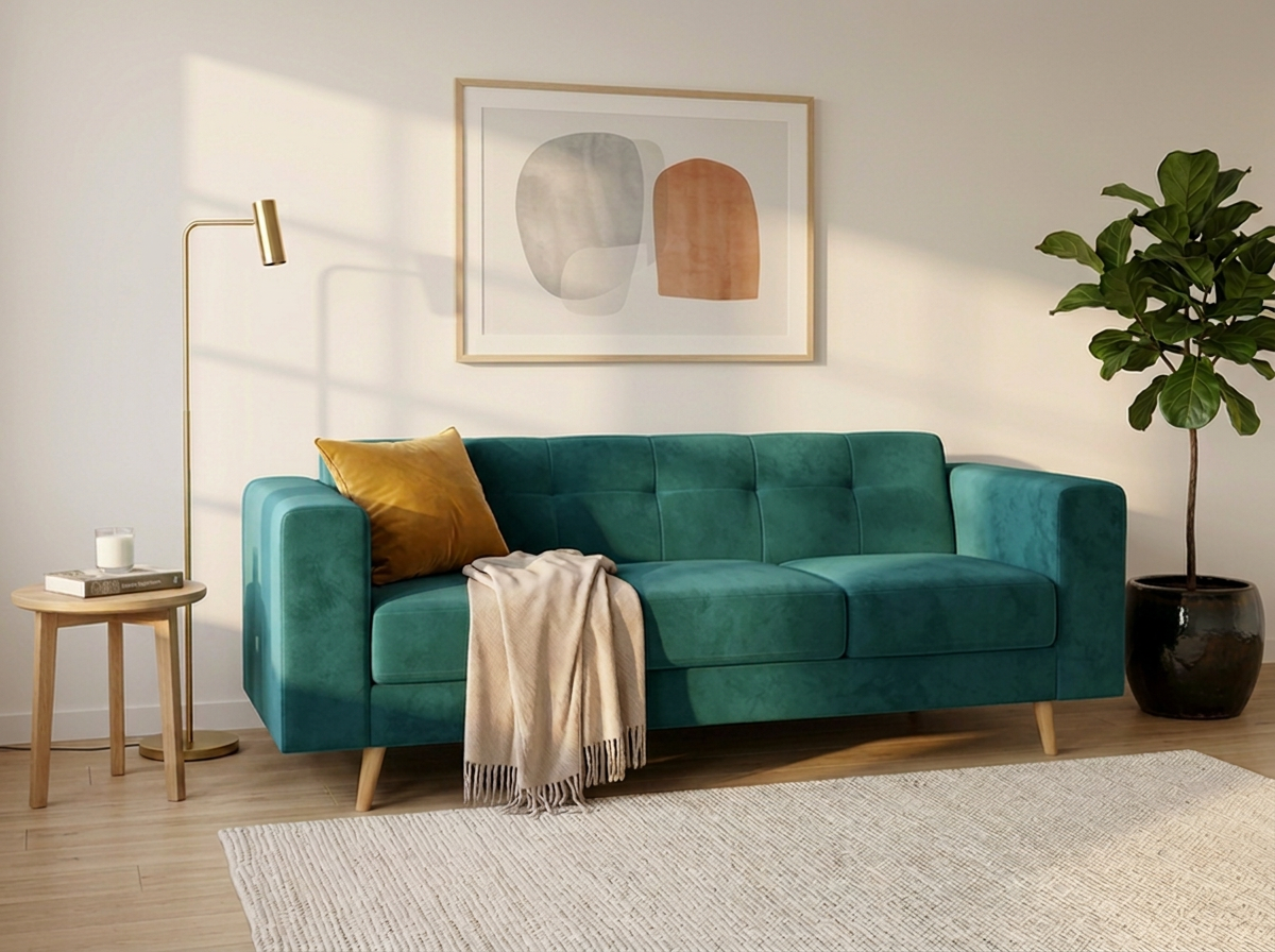 Sofa Monaco 3 plazas - Verde esmeralda