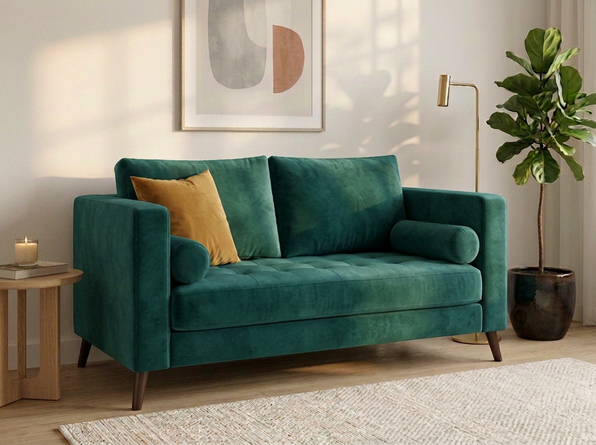 Sofa EMI 2 plazas - Verde esmeralda
