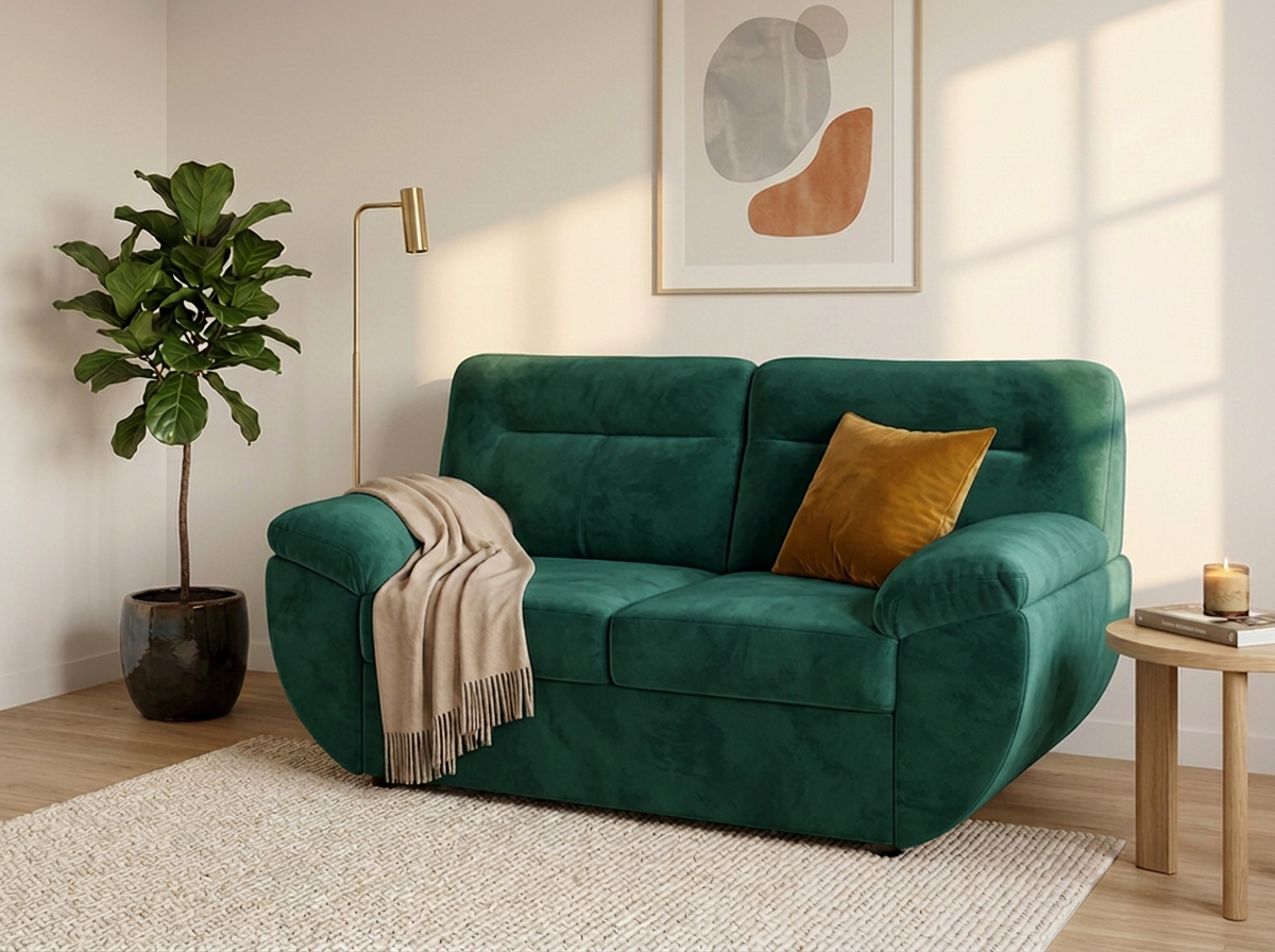 Sofa España 2 plazas - Verde esmeralda