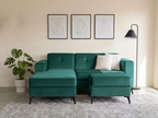 Sofa Monacó con divan - Verde esmeralda