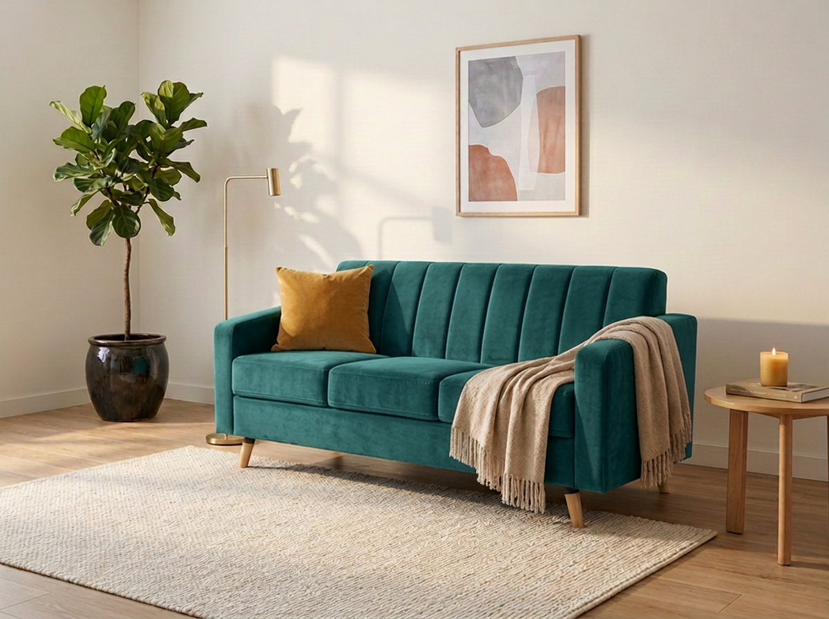 Sofa Naty 3 plazas - Verde esmeralda